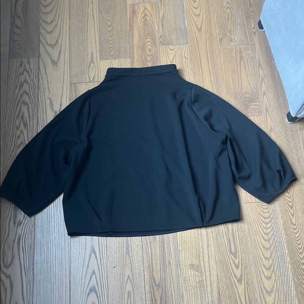 Theory Black Drawstring Pullover Hoodie View 6